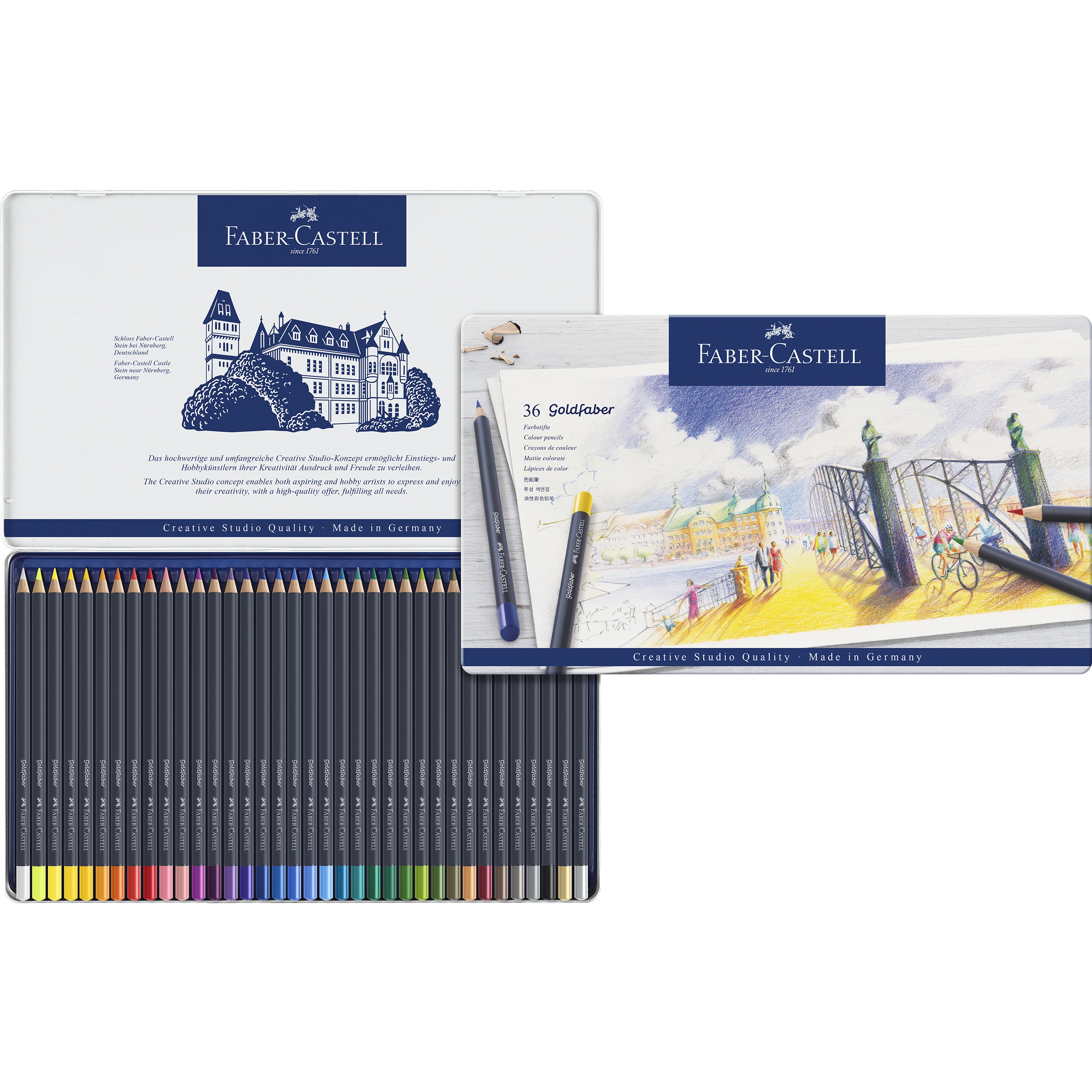 Creioane colorate set 36 culori Goldfaber Faber-Castell - imagine 3