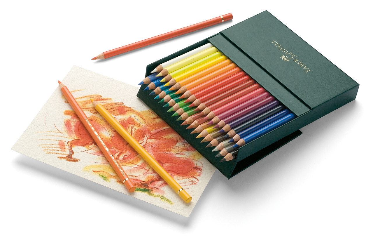 Creioane colorate set 36 culori Studio Polychromos Faber Castell pentru școală, desen, pictură, hobby și proiecte creative.