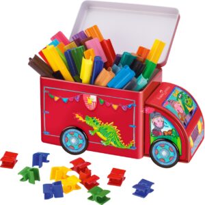 Carioci set 33 culori camion connector Faber Castell pentru desen, scriere, colorare și proiecte creative.