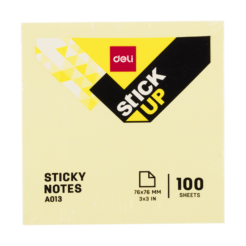 Notes adeziv 76 x 76 mm diverse culori 100 file Deli pentru școală, desen, pictură, hobby și proiecte creative.