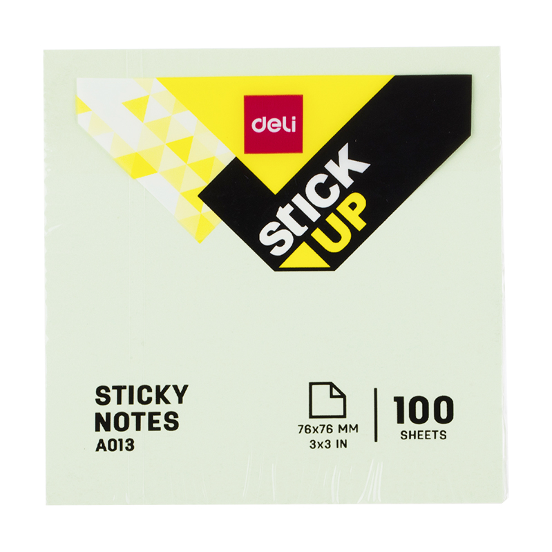 Notes adeziv 76 x 76 mm diverse culori 100 file Deli pentru școală, desen, pictură, hobby și proiecte creative.