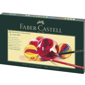 20 creioane colorate Polychromos + 4 creioane grafit + accesorii