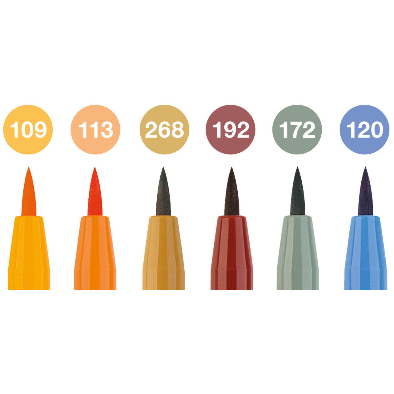 Pitt artist pen set 6 culori toamna 2022 Faber-Castell - imagine 2