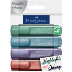 Textmarker evidentiator set 4 culori metalizate Faber-Castell