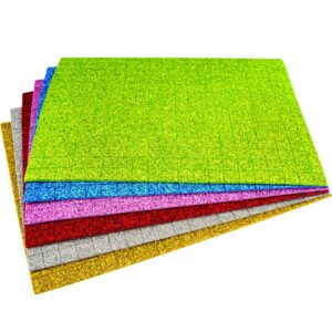 Foi gumate mozaic glitter 10 x 10 mm set 6 foi A5 EVA