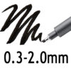pigment liner 0.3-2.0 mm negru