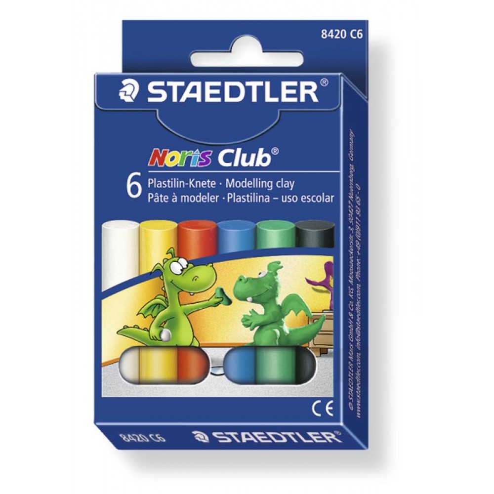PLASTILINA NORIS 6/SET pentru școală, desen, pictură, hobby și proiecte creative.