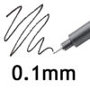 pigment liner 0.1 mm negru