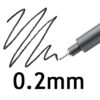 pigment liner 0.2 mm negru