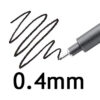 pigment liner 0.4 mm negru