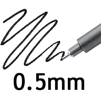 pigment liner 0.5 mm negru