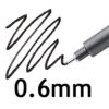 pigment liner 0.6 mm negru