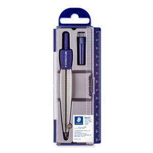 Compas școlar metalic + Etui mine Staedtler
