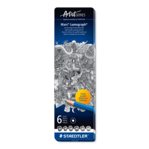 Set 6 creioane grafit Mars Lumograph 100 Staedtler