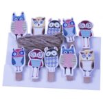 ACCESORII CREATIE LEMN CARLIG NATUR CU BUFNITE 10 BUC