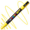 Marker cu vopsea acrilica – varf rotund 0.9 1.3mm PC 3M Uni Posca Yellow pentru desen, scriere, colorare și proiecte creative.