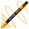 Marker cu vopsea acrilica – varf rotund 0.9 1.3mm PC 3M Uni Posca Bright Yellow pentru desen, scriere, colorare și proiecte creative.