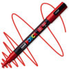 Marker cu vopsea acrilica – varf rotund 0.9 1.3mm PC 3M Uni Posca Red pentru desen, scriere, colorare și proiecte creative.