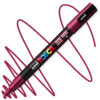 Marker cu vopsea acrilica – varf rotund 0.9 1.3mm PC 3M Uni Posca Red Wine pentru desen, scriere, colorare și proiecte creative.