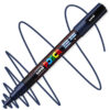 Marker cu vopsea acrilica – varf rotund 0.9 1.3mm PC 3M Uni Posca Navy Blue pentru desen, scriere, colorare și proiecte creative.