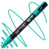 Marker cu vopsea acrilica – varf rotund 0.9 1.3mm PC 3M Uni Posca Emerald Green pentru desen, scriere, colorare și proiecte creative.