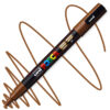 Marker cu vopsea acrilica – varf rotund 0.9 1.3mm PC 3M Uni Posca Brown pentru desen, scriere, colorare și proiecte creative.