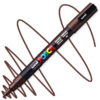 Marker cu vopsea acrilica – varf rotund 0.9 1.3mm PC 3M Uni Posca Dark Brown pentru desen, scriere, colorare și proiecte creative.