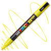 Marker cu vopsea acrilica – varf rotund 0.9 1.3mm PC 3M Uni Posca Glitter Yellow pentru desen, scriere, colorare și proiecte creative.