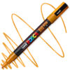 Marker cu vopsea acrilica – varf rotund 0.9 1.3mm PC 3M Uni Posca Glitter Orange pentru desen, scriere, colorare și proiecte creative.