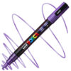 Marker cu vopsea acrilica – varf rotund 0.9 1.3mm PC 3M Uni Posca Glitter Violet pentru desen, scriere, colorare și proiecte creative.