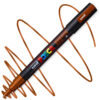 Marker cu vopsea acrilica – varf rotund 0.9 1.3mm PC 3M Uni Posca Bronze pentru desen, scriere, colorare și proiecte creative.