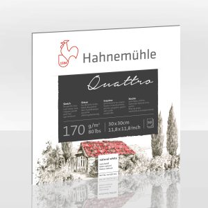 Sketchpad Quattro 170 gr 30X30 50 file pentru școală, desen, pictură, hobby și proiecte creative.