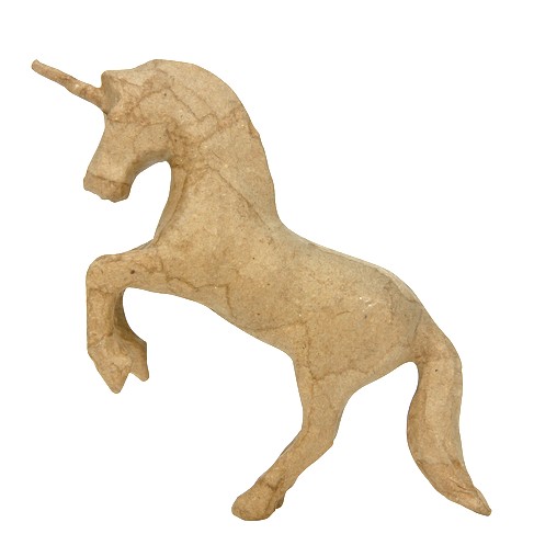 Figurina decorativa din carton – Unicorn 12 cm Decopatch pentru școală, desen, pictură, hobby și proiecte creative.