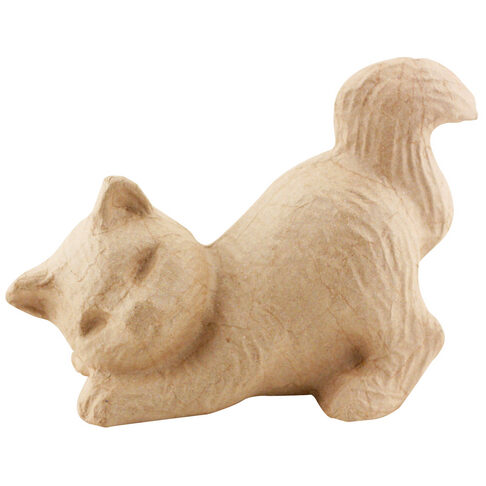 Figurina decorativa din carton - Pisica care se intinde Decopatch