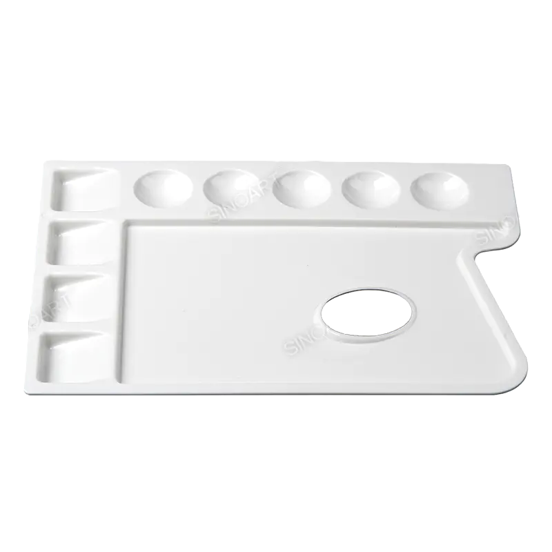 Paleta pictura din plastic rectangulara 23×30 cm SinoArt pentru școală, desen, pictură, hobby și proiecte creative.