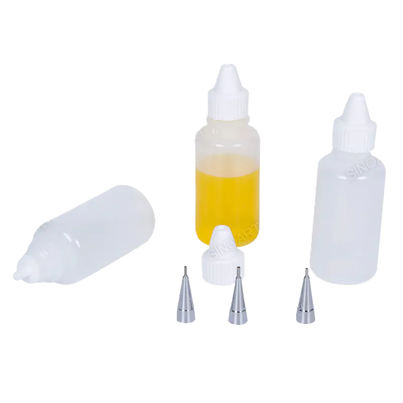 Set 3 recipiente din plastic 15ml pentru vopsea fluida SinoArt - imagine 2