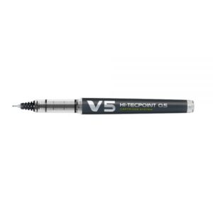 Roller V5 Hi-Tecpoint 0.5 mm negru reincarcabil Pilot