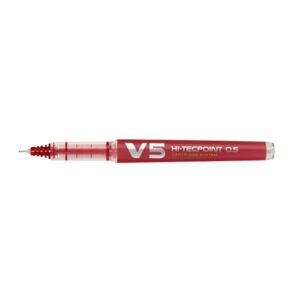 Roller V5 Hi-Tecpoint 0.5 mm rosu reincarcabil Pilot