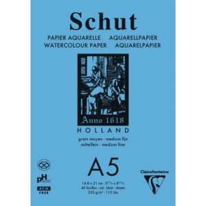 Bloc desen Acuarela A5 250g/m 40 file Schut Clairfontaine