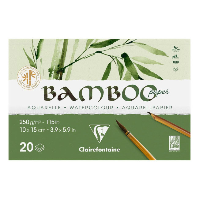 Bloc desen 10x15 cm Bambus 250g/m 20 file Clairfontaine