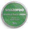 Culori pictură pe față 18ml Sparkle Colors Snazaroo 401 Sparkle Pale Green pentru școală, desen, pictură, hobby și proiecte creative.