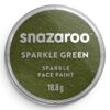 Culori pictură pe față 18ml Sparkle Colors Snazaroo 441 Sparkle Green pentru școală, desen, pictură, hobby și proiecte creative.