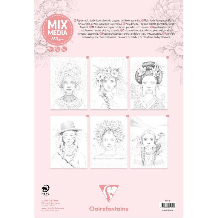 Carte de colorat A4 250g/m 20 de coli - Women - imagine 3