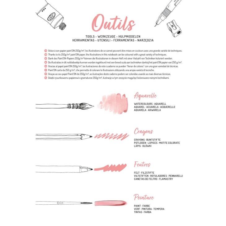 Carte de colorat A4 250g/m 20 de coli - Women - imagine 4