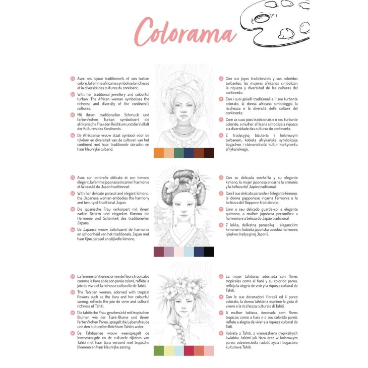 Carte de colorat A4 250g/m 20 de coli - Women - imagine 5