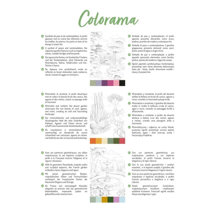 Carte de colorat A4 250g/m 20 de coli – Gardens pentru școală, desen, pictură, hobby și proiecte creative.