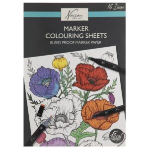 Carte de colorat pentru marker - Flori Grafix