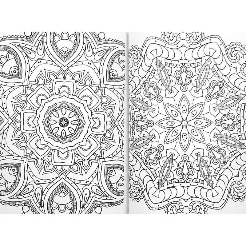Carte de colorat 72 coli - Flori Mandala Grafix - imagine 2