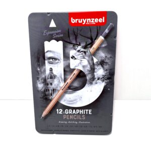 Set 12 creioane grafit 2H-9B Bruynzeel