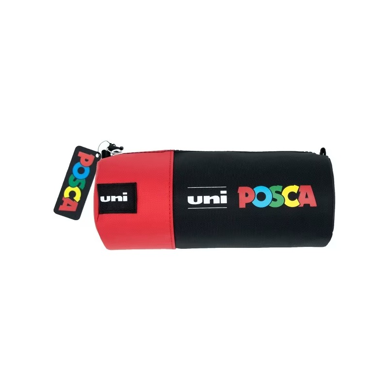 Penar echipat cu 16 Markere cu Vopsea Acrilica Uni Posca Rosu pentru desen, scriere, colorare și proiecte creative.